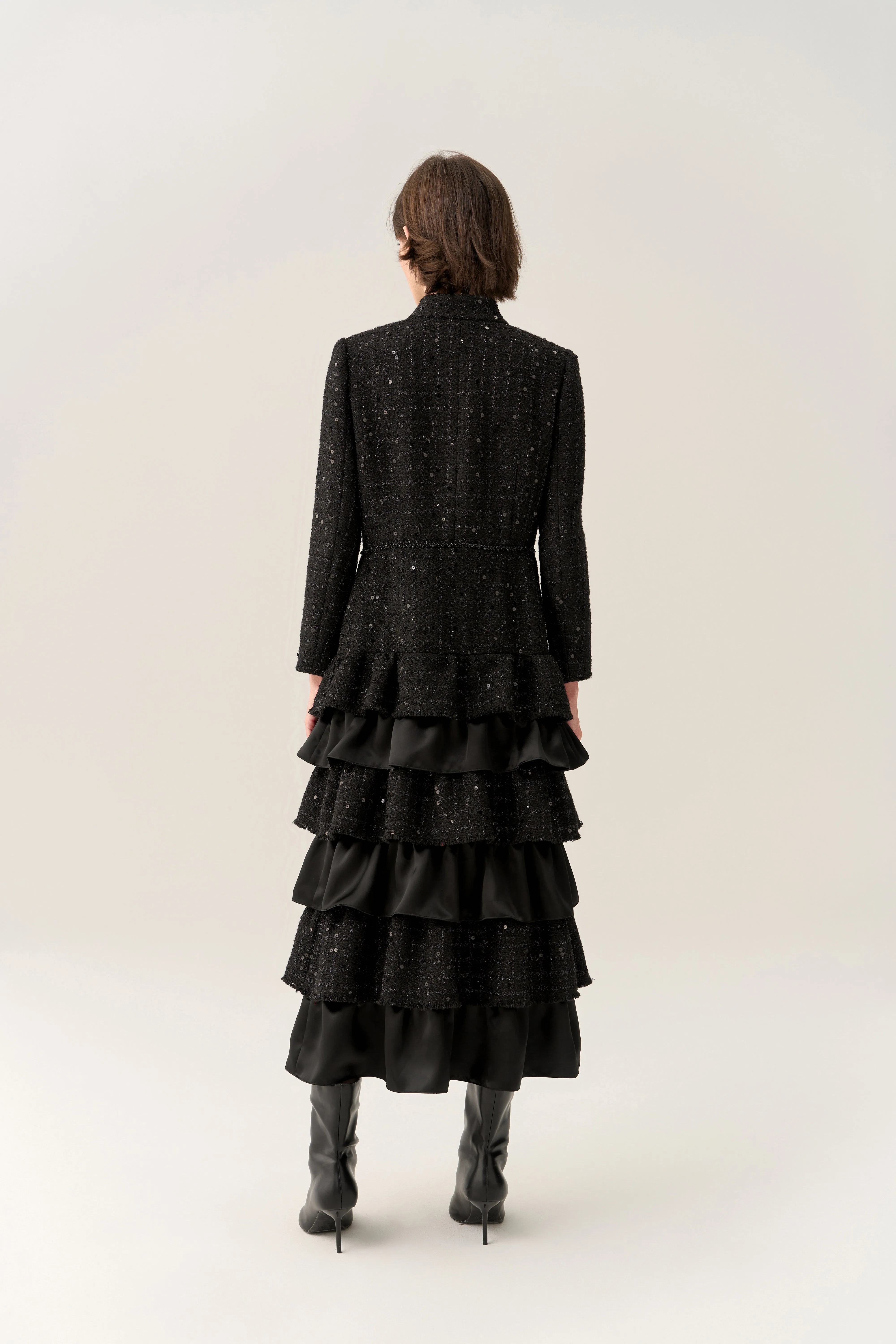 ButterSoftKnit Stargaze Layered Fishtail Dress