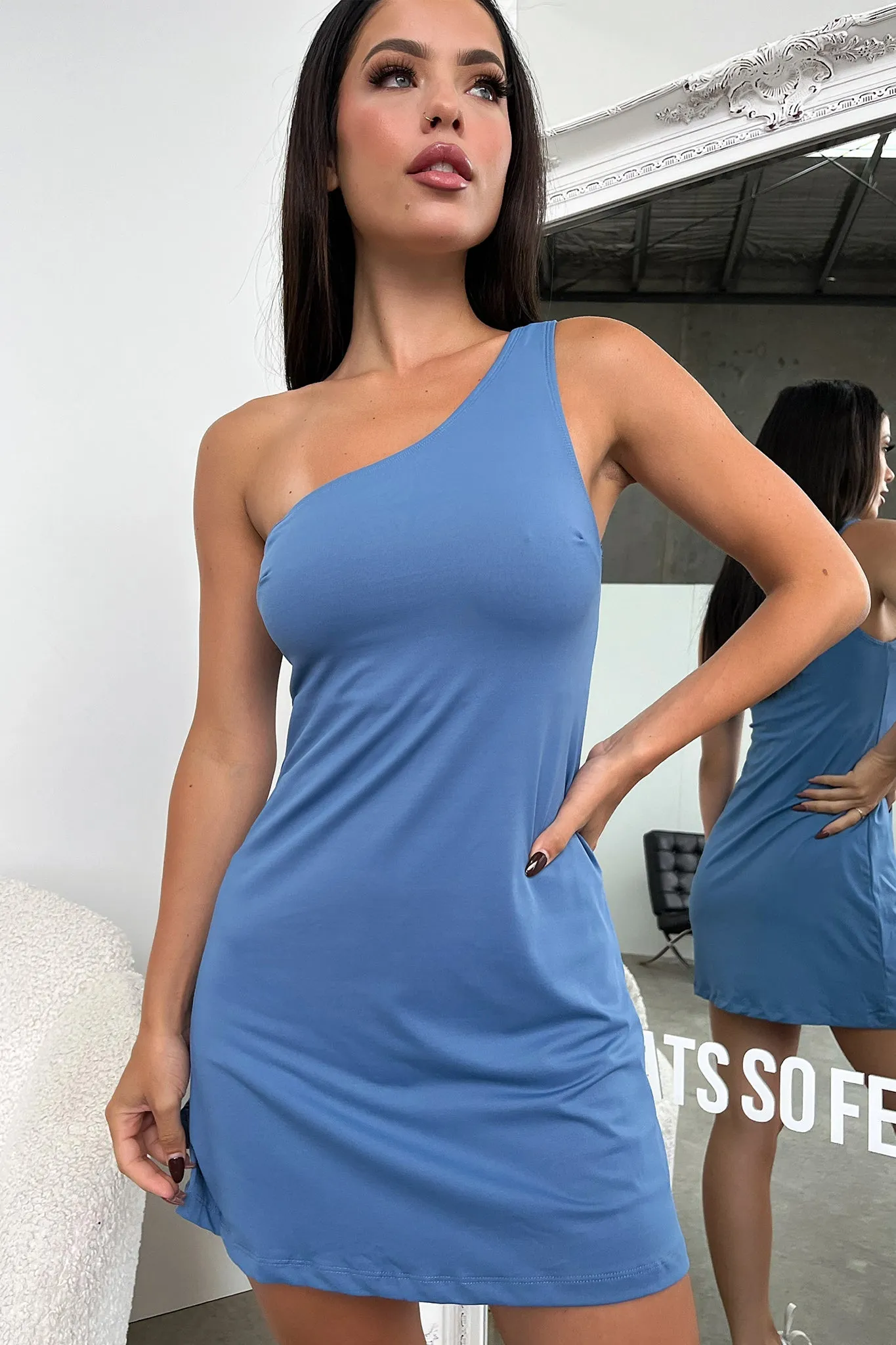 boho vibe Easy-to-style mini gown Soul Dress - Blue