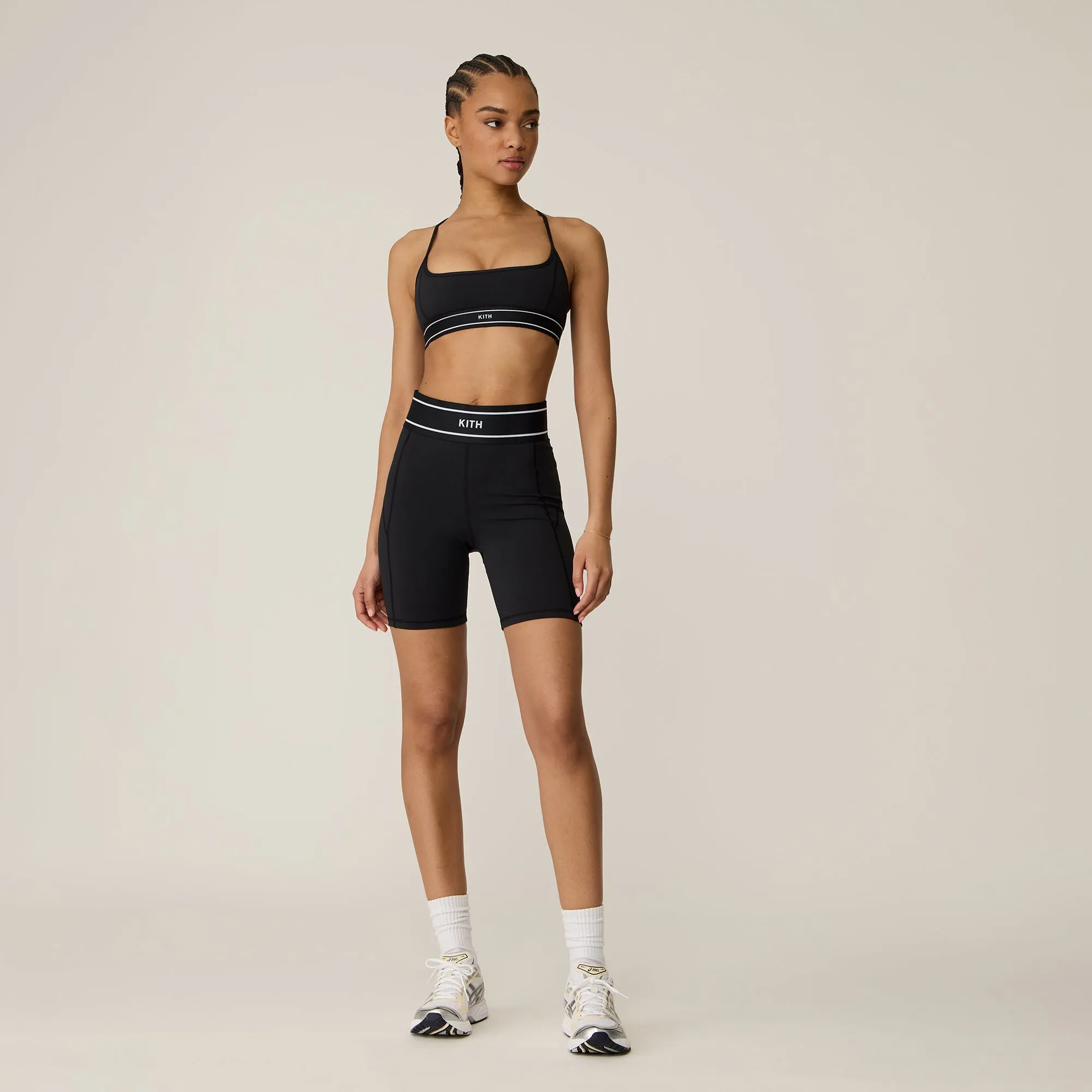 Kith Women Lana Biker Short - Black Durable Material Hiking shorts
