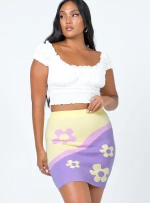 Fresh Detail Editorial Look Lucid Dreams Mini Skirt Multi