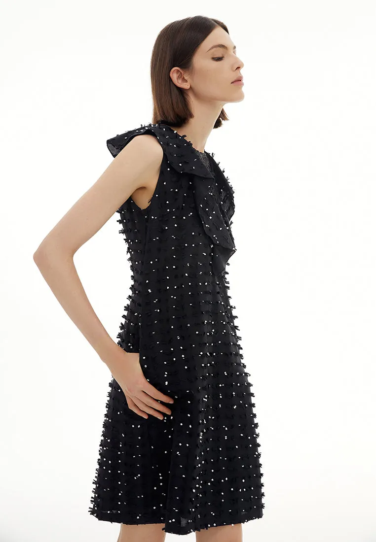 Patchwork Jacquard Sleeveless Mini Dress DurableWeave Love Core