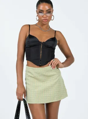 Soft Outfit Daily Fashion Kai Check Mini Skirt Green