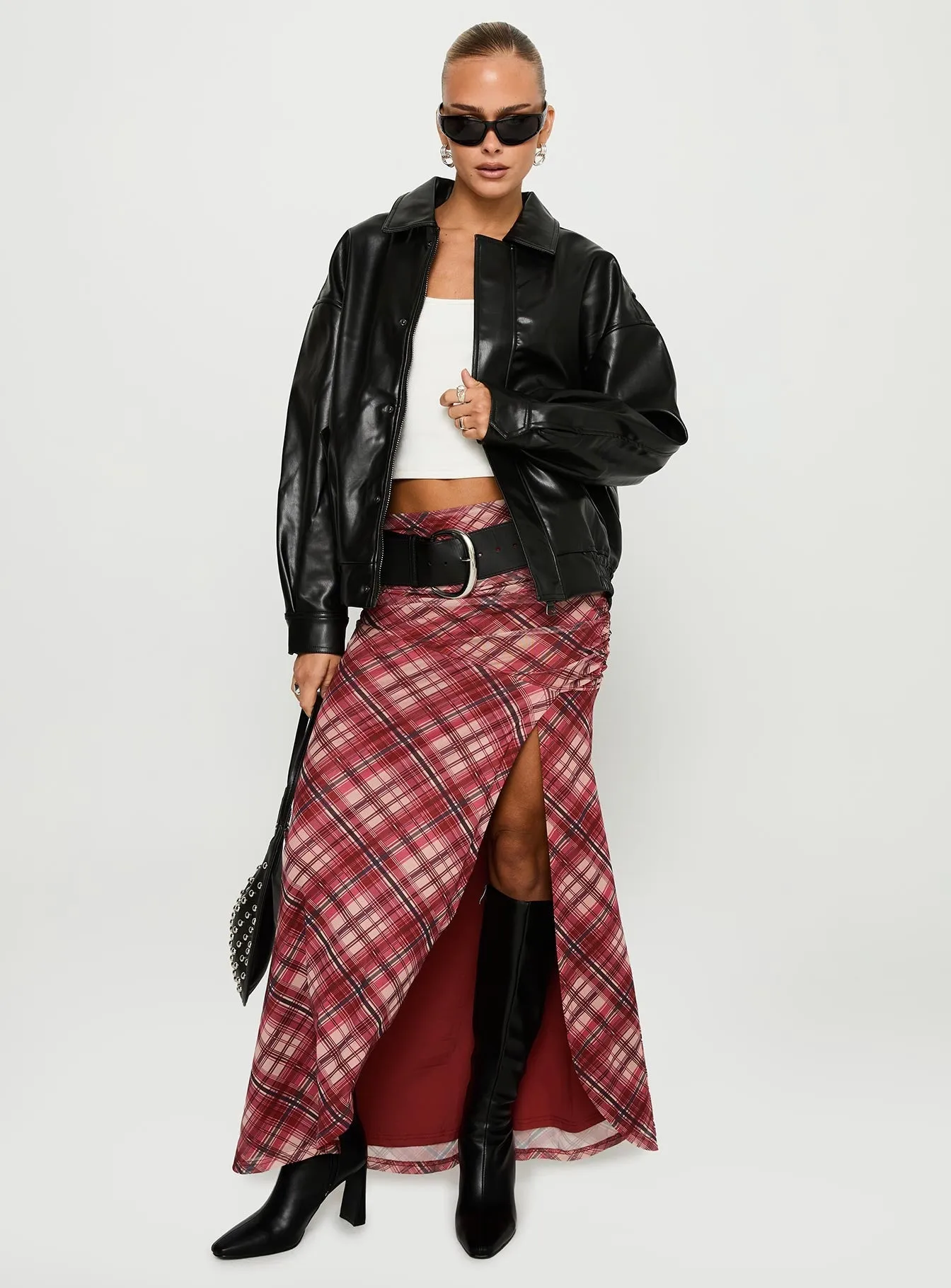 Relaxed Feel Chic Appeal Cooperi Maxi Skirt Red Multi