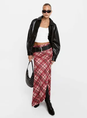 Cooperi Maxi Skirt Red Multi Signature Line