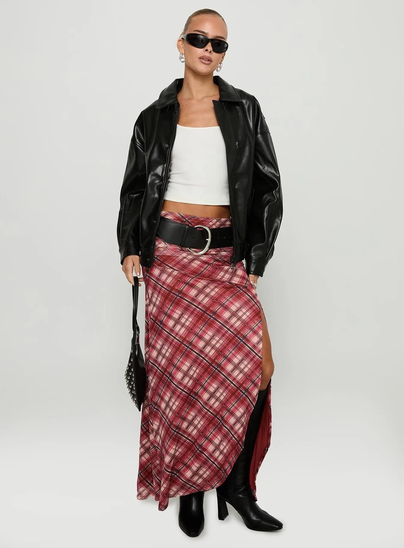Cooperi Maxi Skirt Red Multi Breezy Style Natural Look