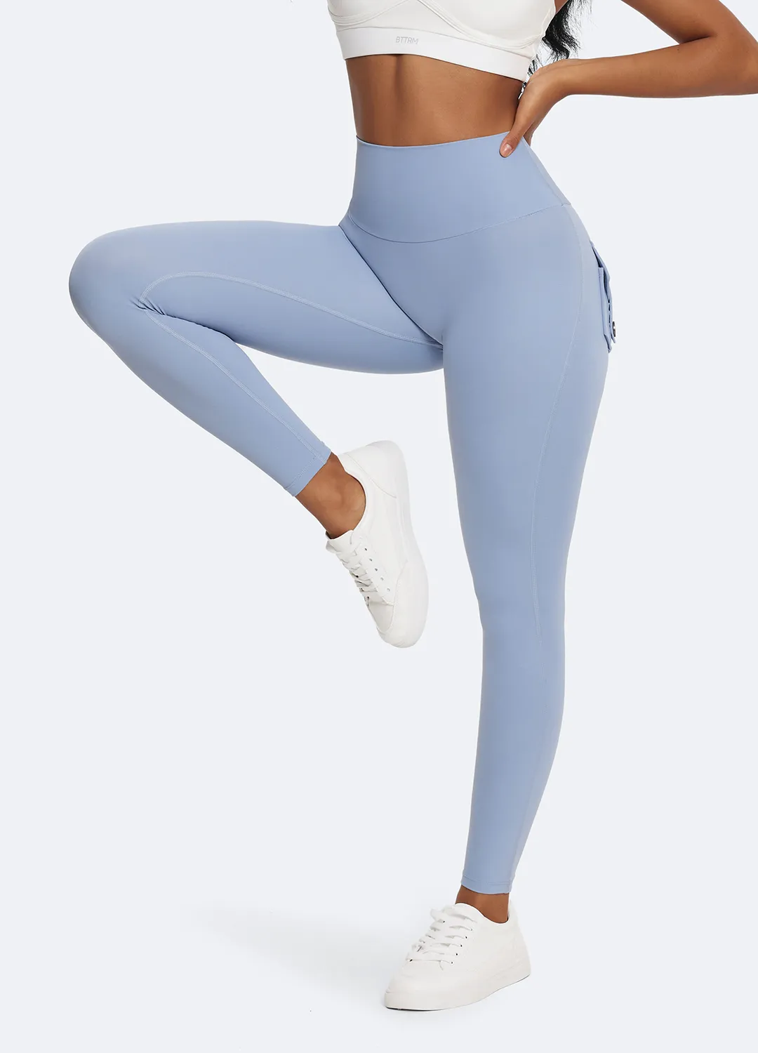Casual Look Push-Up Leggings with Back Pockets