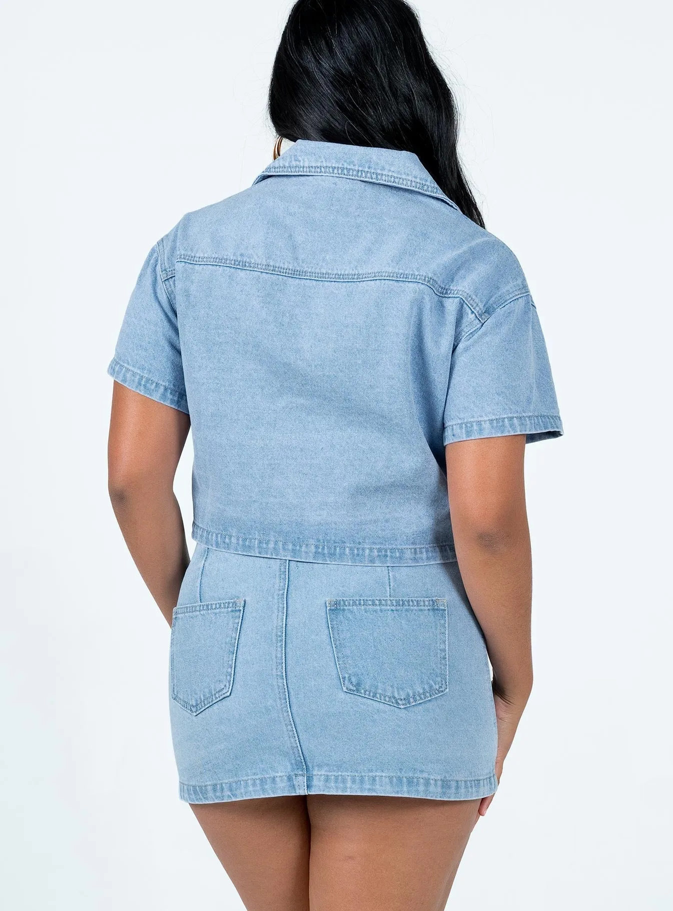 The Justin Mini Skirt Denim Cool Tone