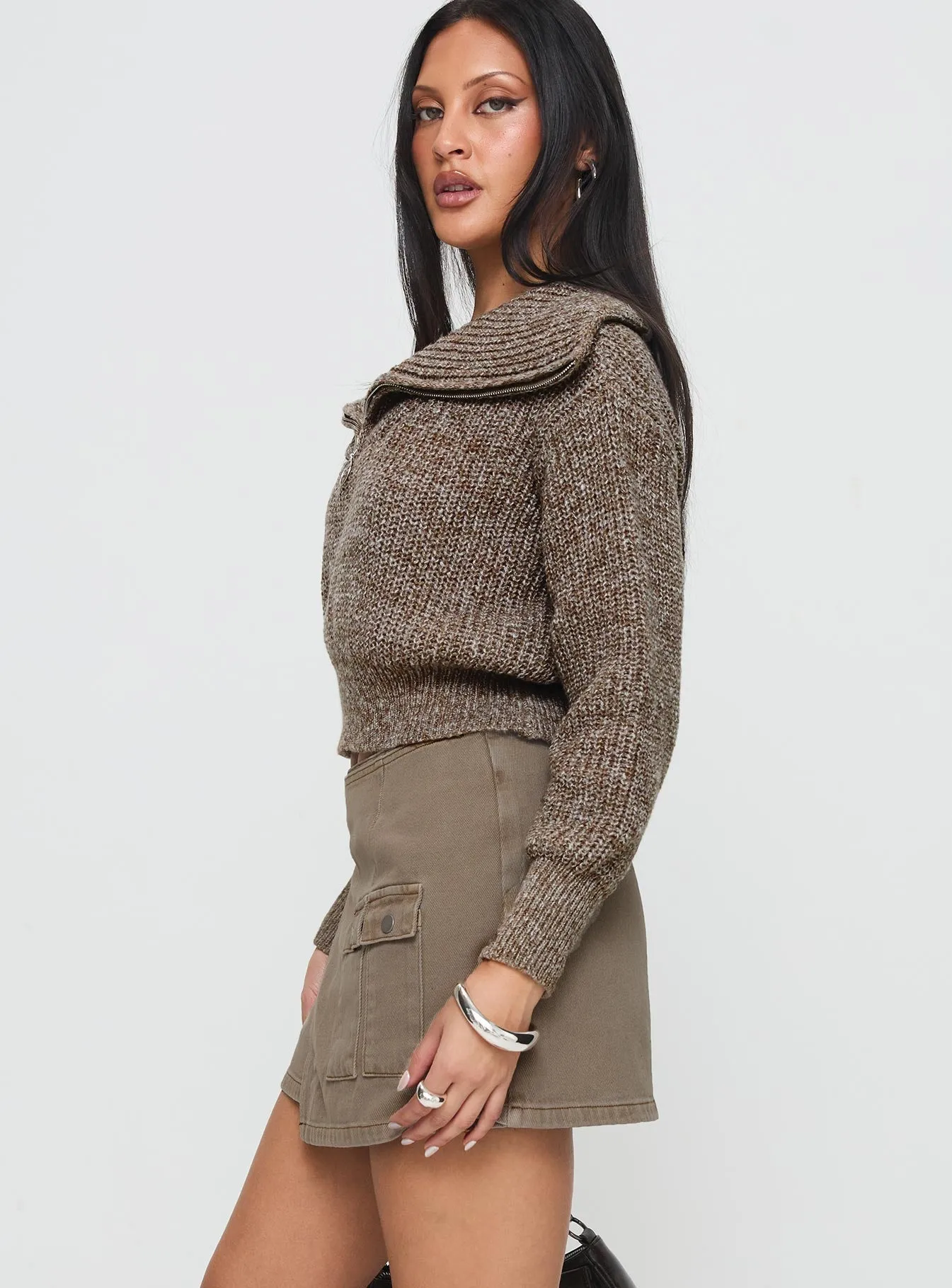 Street Ready Zenara Micro Skirt Light Olive