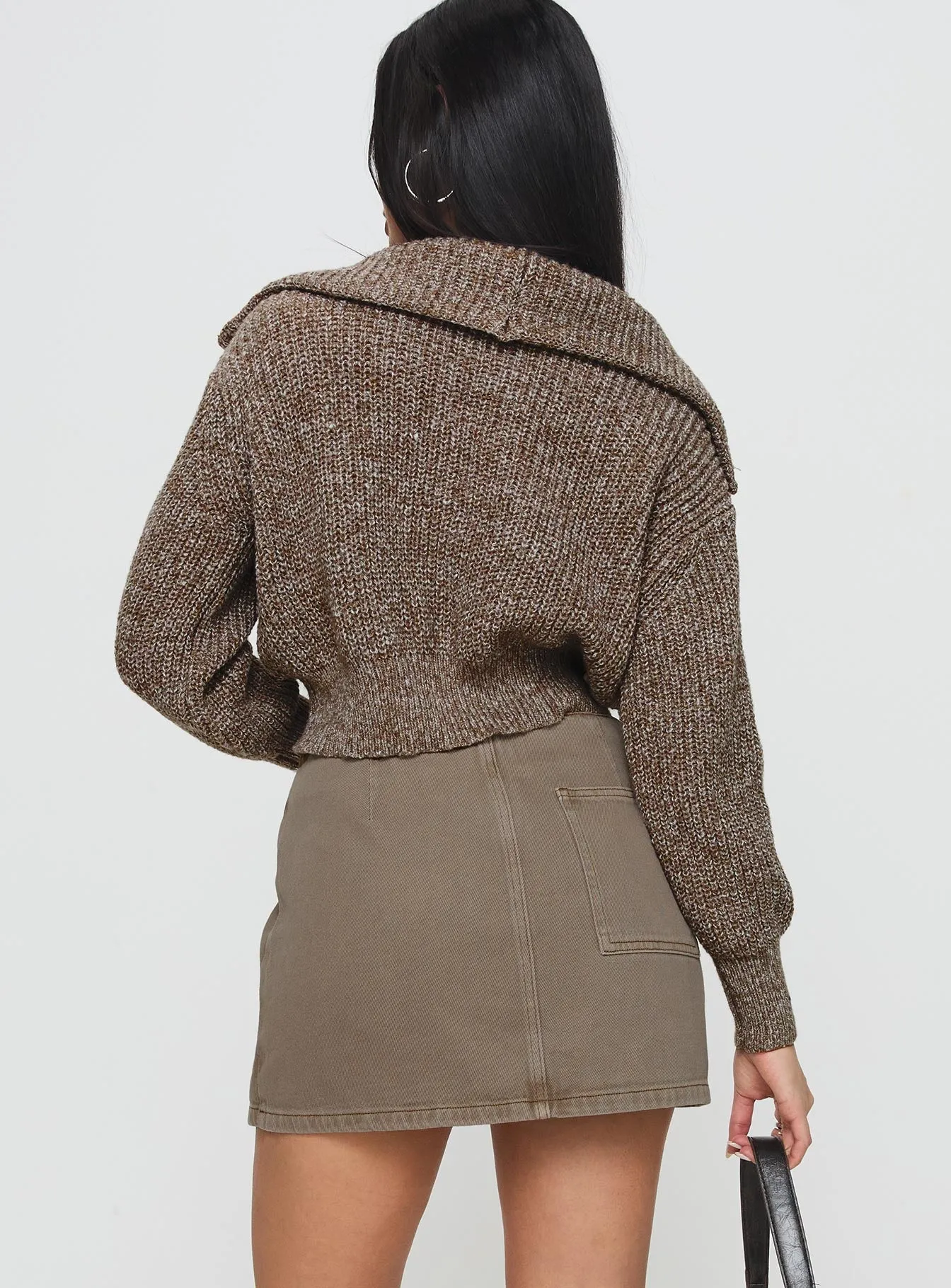 Zenara Micro Skirt Light Olive Durable Hem