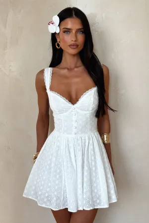 Pop Beat Shine Warm Skyla Mini Dress - White
