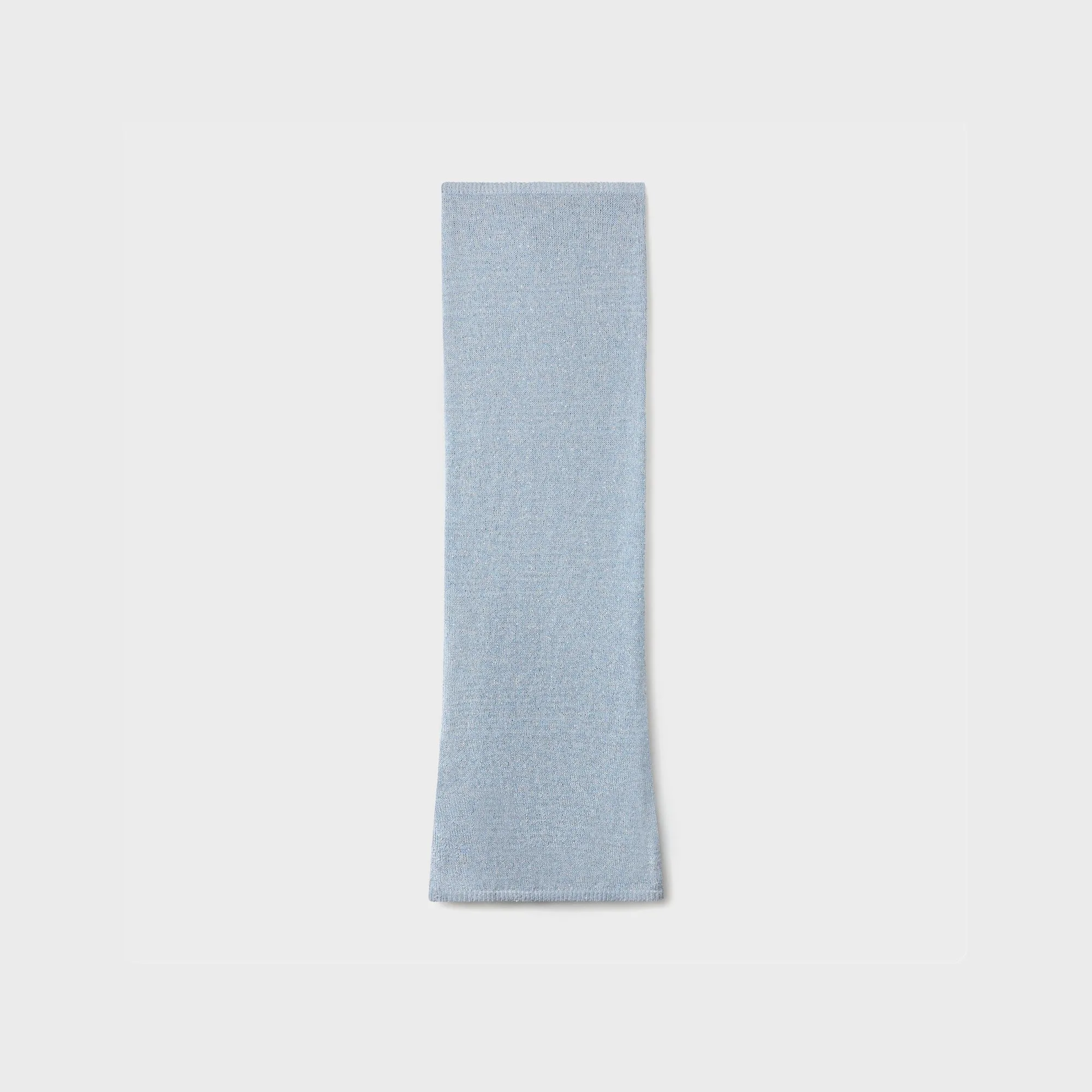 Simple Look smooth zipper Asta Resort Carolina Skirt - Sky Blue Sequin
