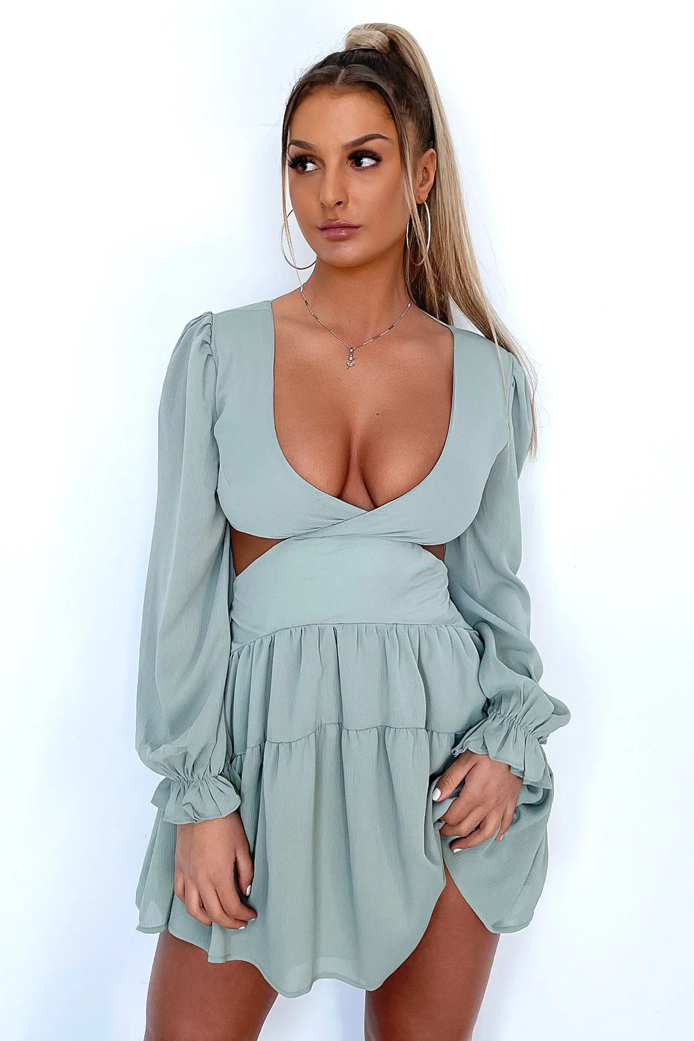 Heat Proof Reversible Style Avalon Dress - Sage