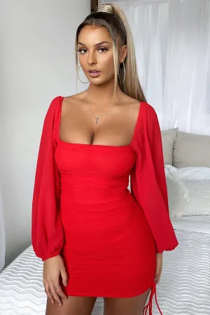 Bar Hopping Lorde Dress - Red