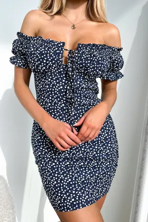 Maisie Dress - Navy Floral Glow Warm Glamorous touch