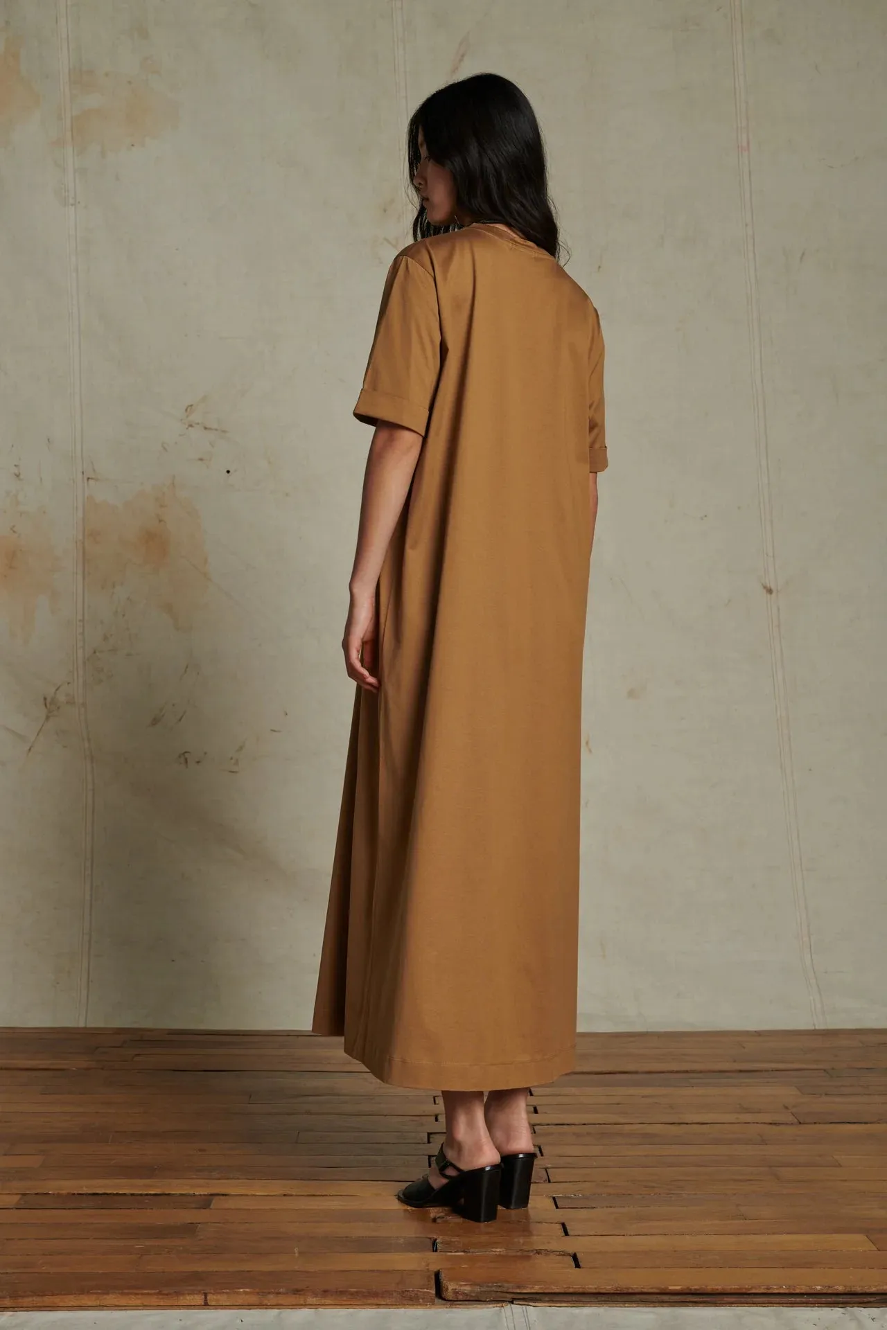 Beige Jersey Aude Dress DurableThreadwork EcoFriendlyTextile