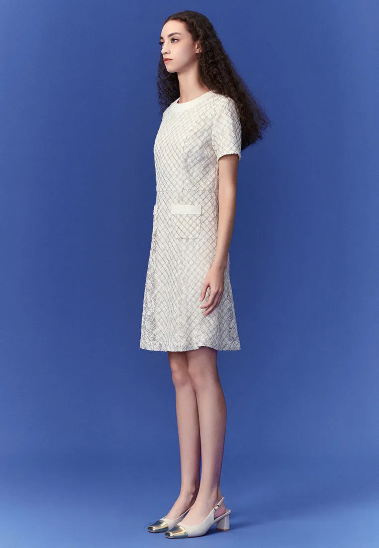 Diamond Line Lurex Lace Dress Easy Go