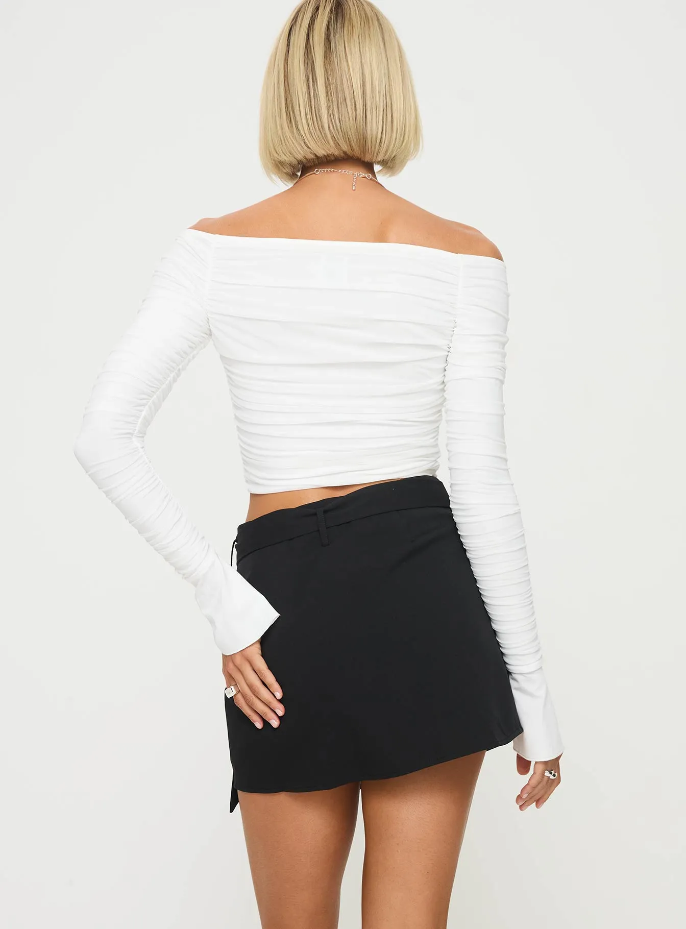 Reimagined Classic Easy Layer Lawyer Up Mini Skirt Black