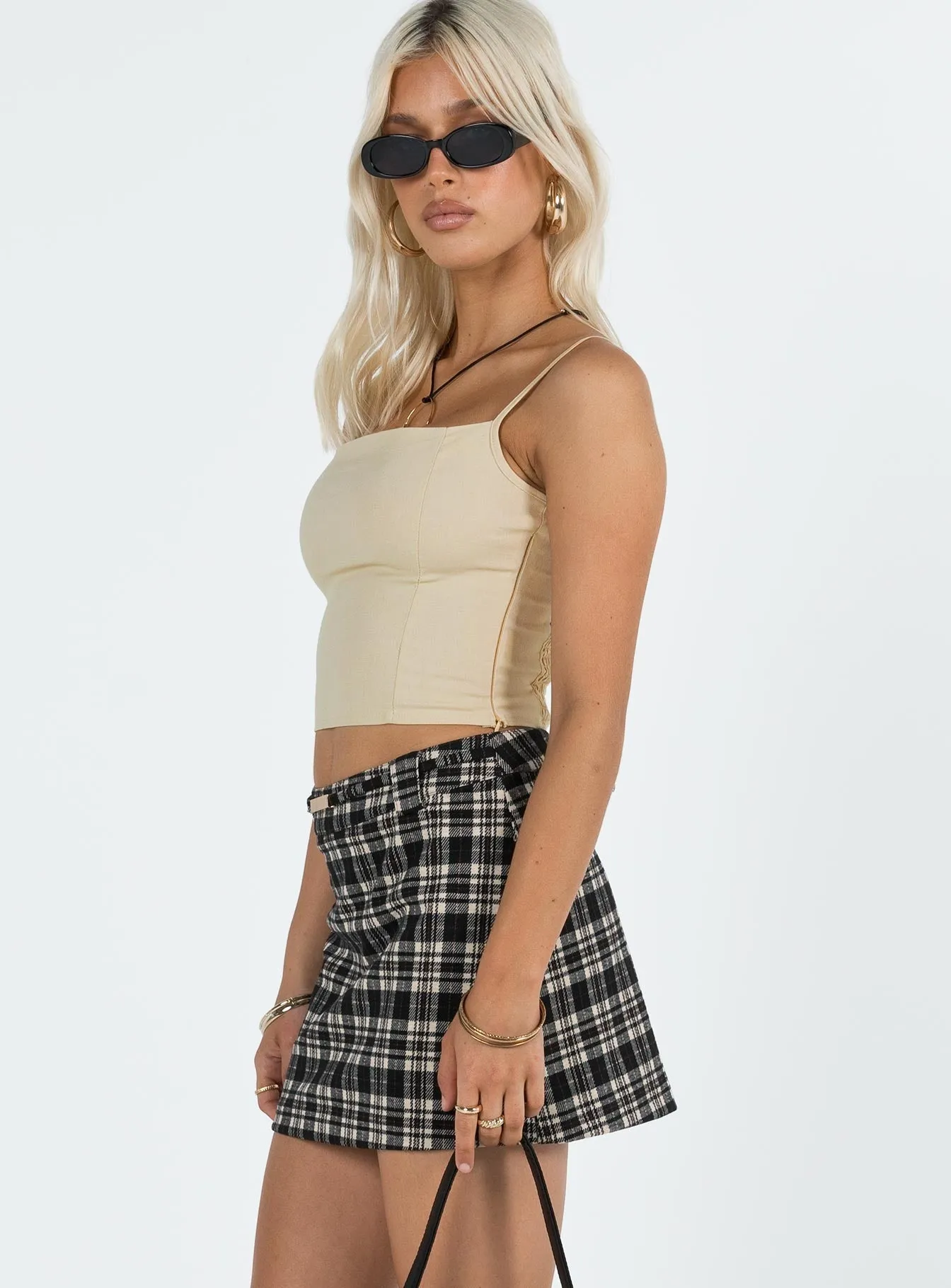 Simple Fit October Mini Skirt Black / Grey