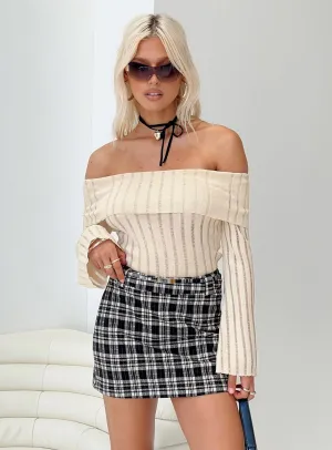 Daily Fashion October Mini Skirt Black / Grey