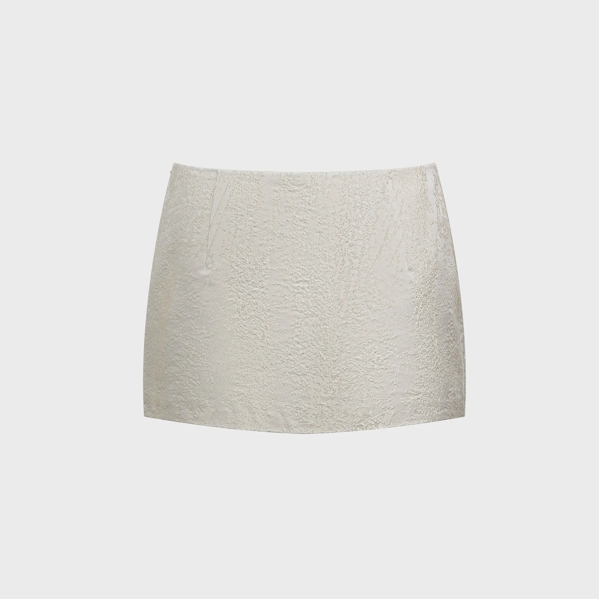Kim Shui Angelina Brocade Mini Skirt - White Beach Day