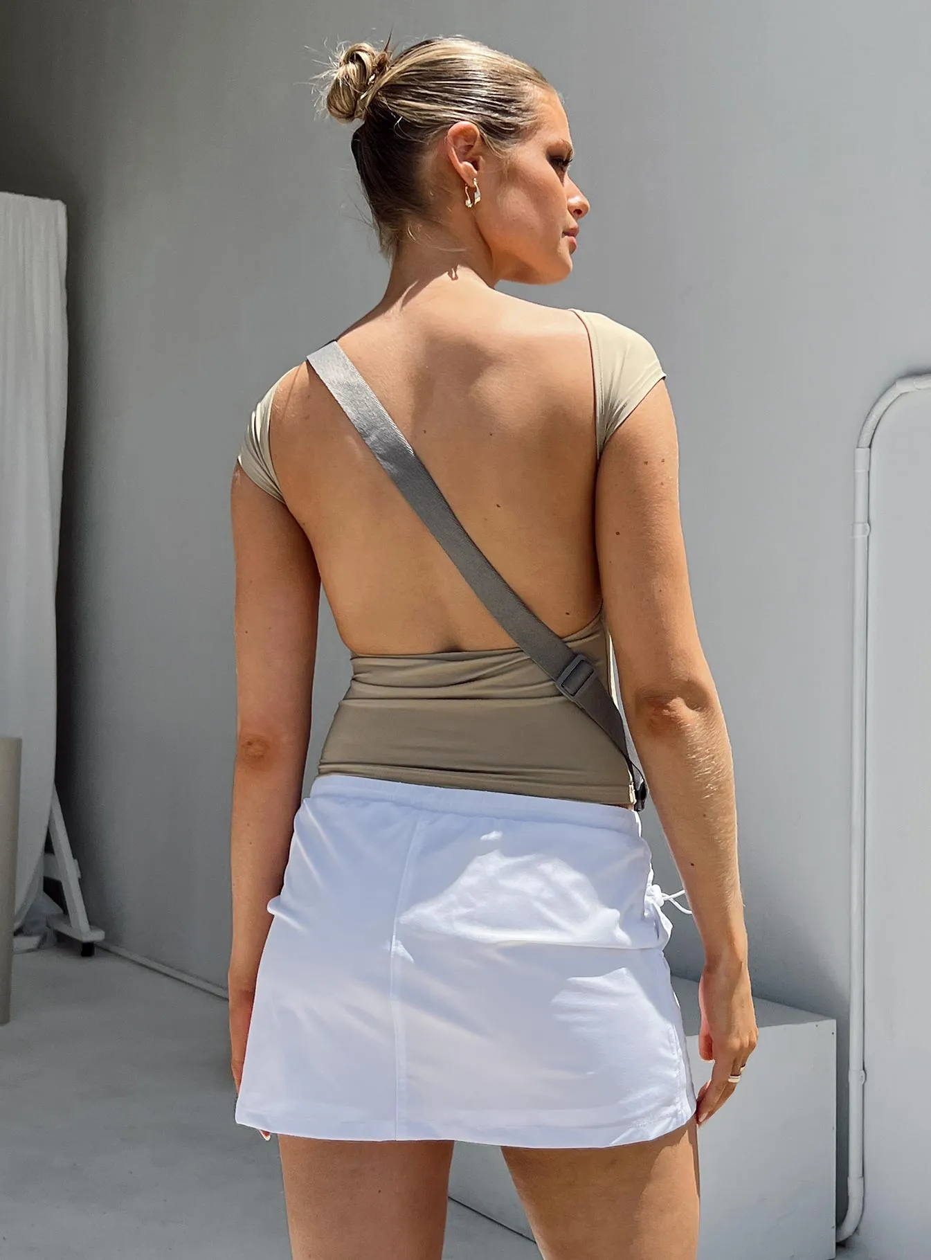 Valery Parachute Mini Skirt White All Day Comfort