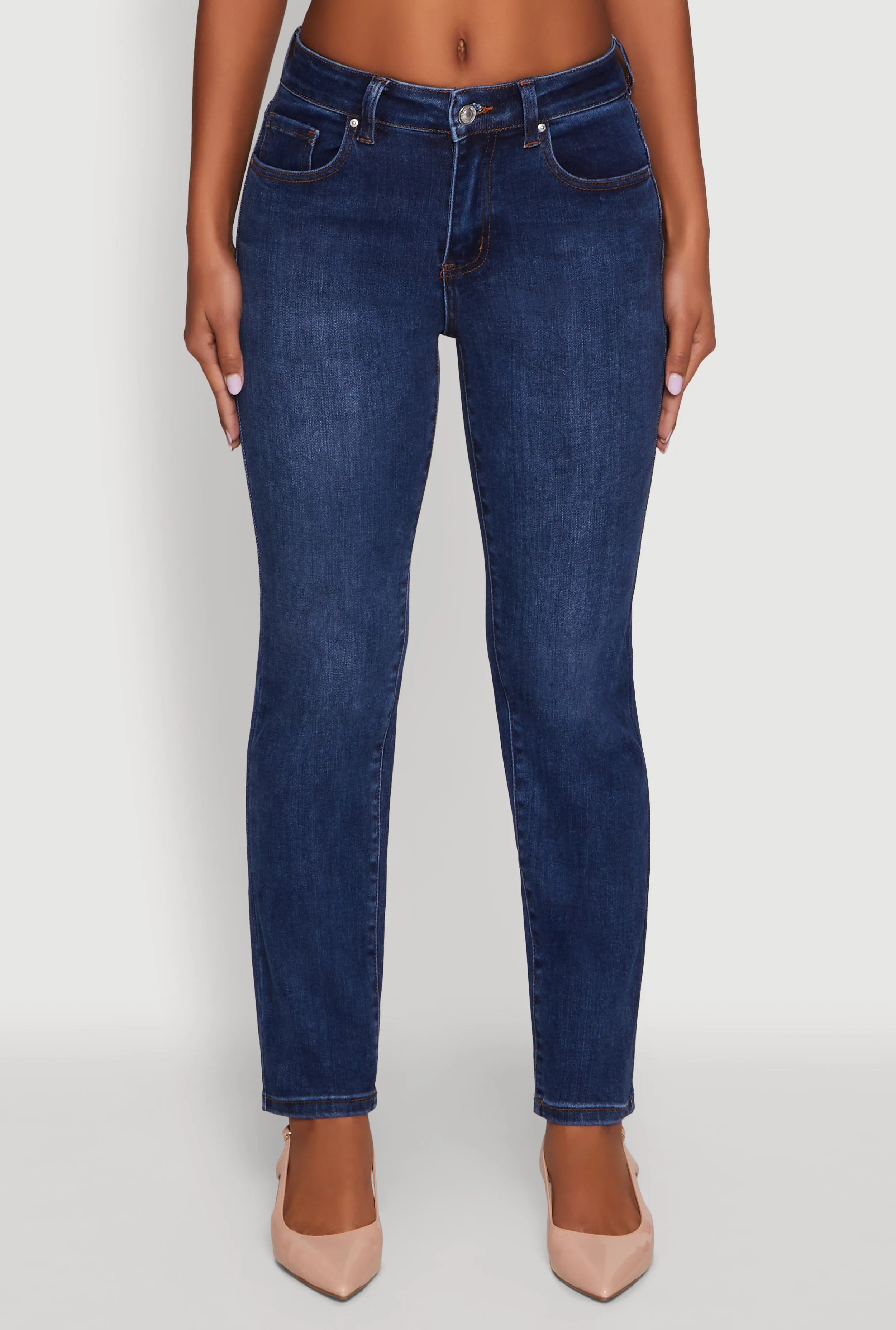 Quick Outfit WAX Slim Straight High Rise Jeans