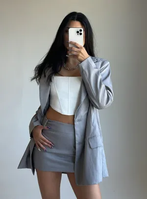 Timeless Piece Outfit Essence Adam Mini Skirt Grey