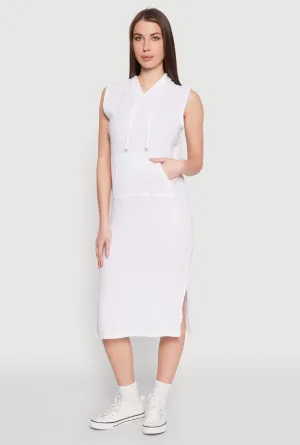 Gauze Knit Hooded Tank Dress Casual Comfort
