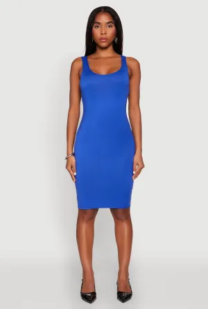 Scoop Neck Midi Tank Dress Mediterranean Cool Fashion-forward piece for evening