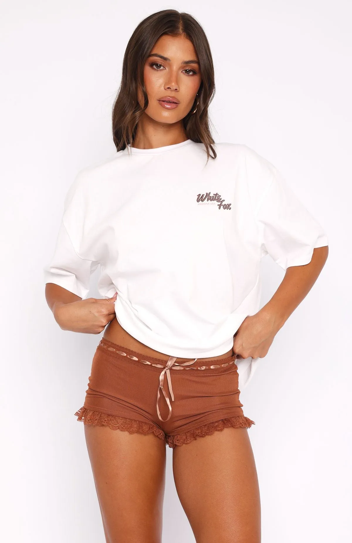 Wasn't Meant To Be Booty Shorts Chocolate Convertible Length