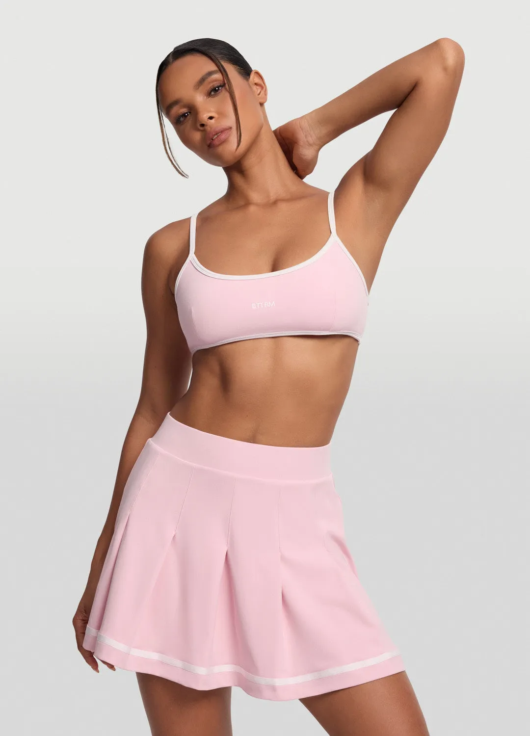 Pleated Tennis Skirt Flared hem Relaxed Style
