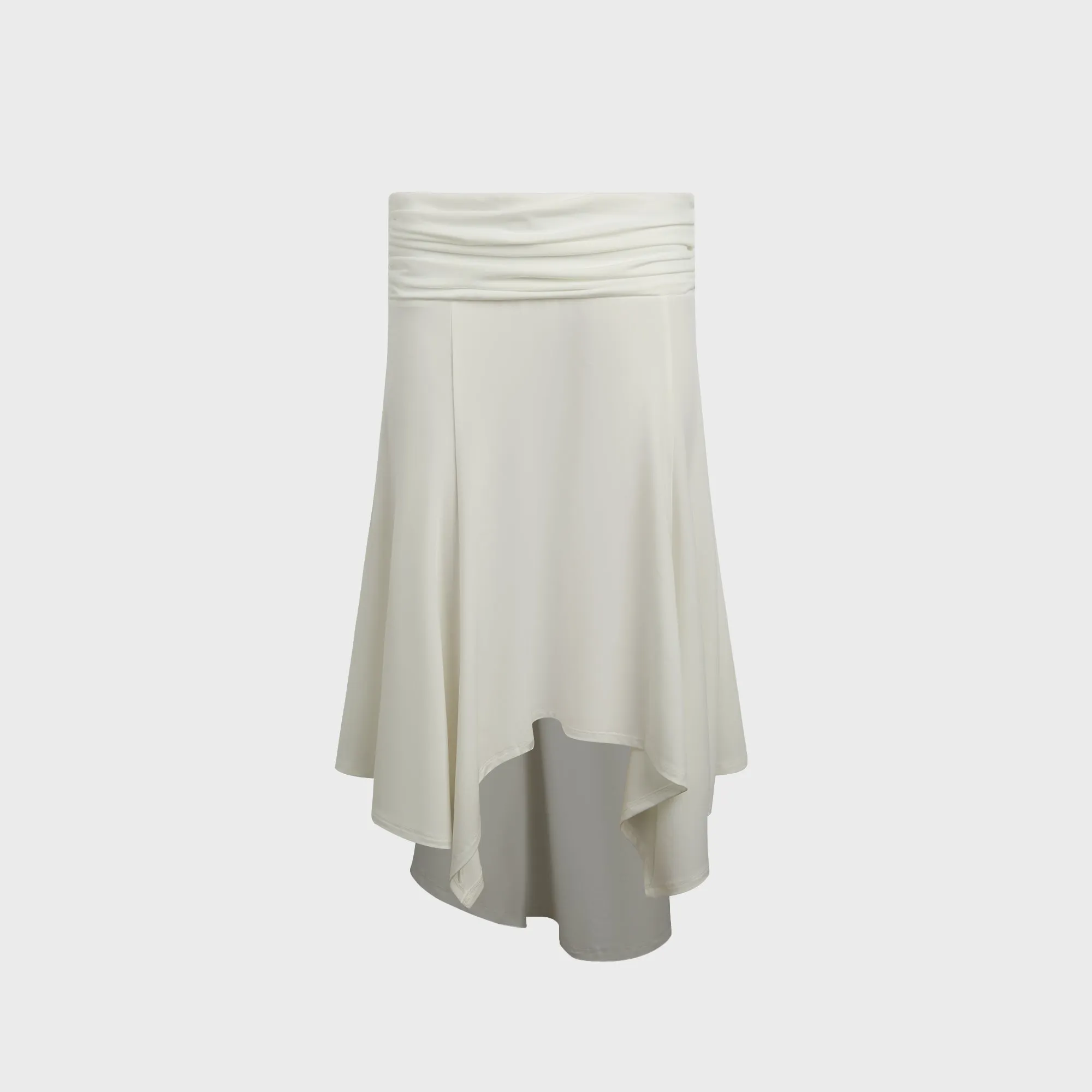 GUIZIO Soffiano Skirt - Ivory Curve Friendly