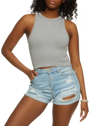 Seamless Ribbed Racerback Tank Top low - quality parts