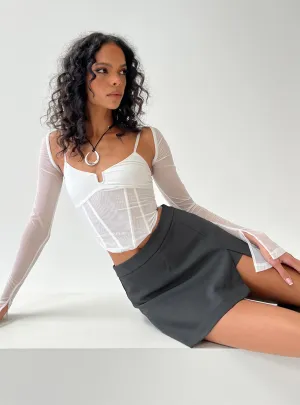 Adelea Skort Slate Neutral Look Weekend Ready