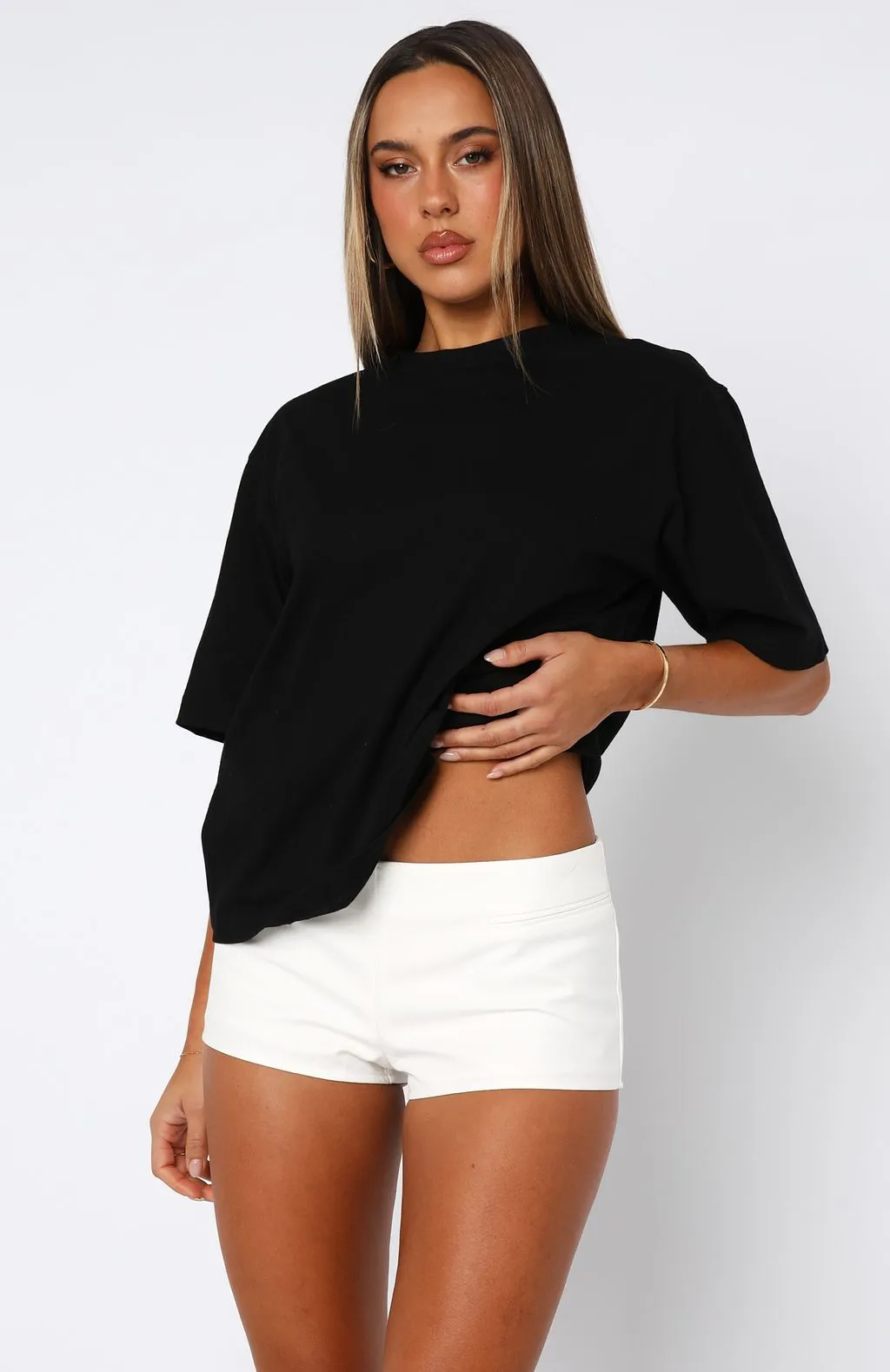 Don't Save Her Shorts White Warm Fit Easy Care Material