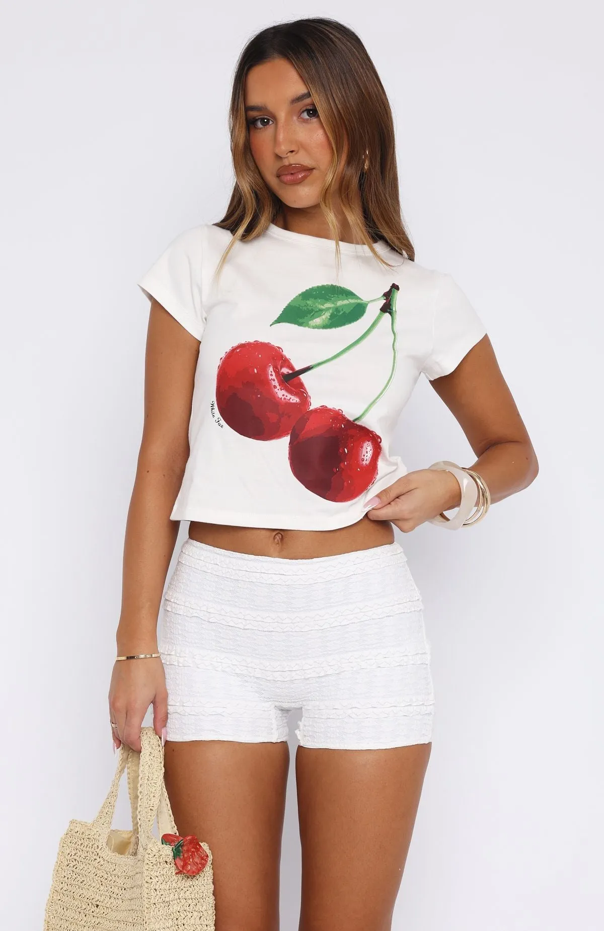 Honeymoon Lace Shorts White Comfy Feel khaki shorts