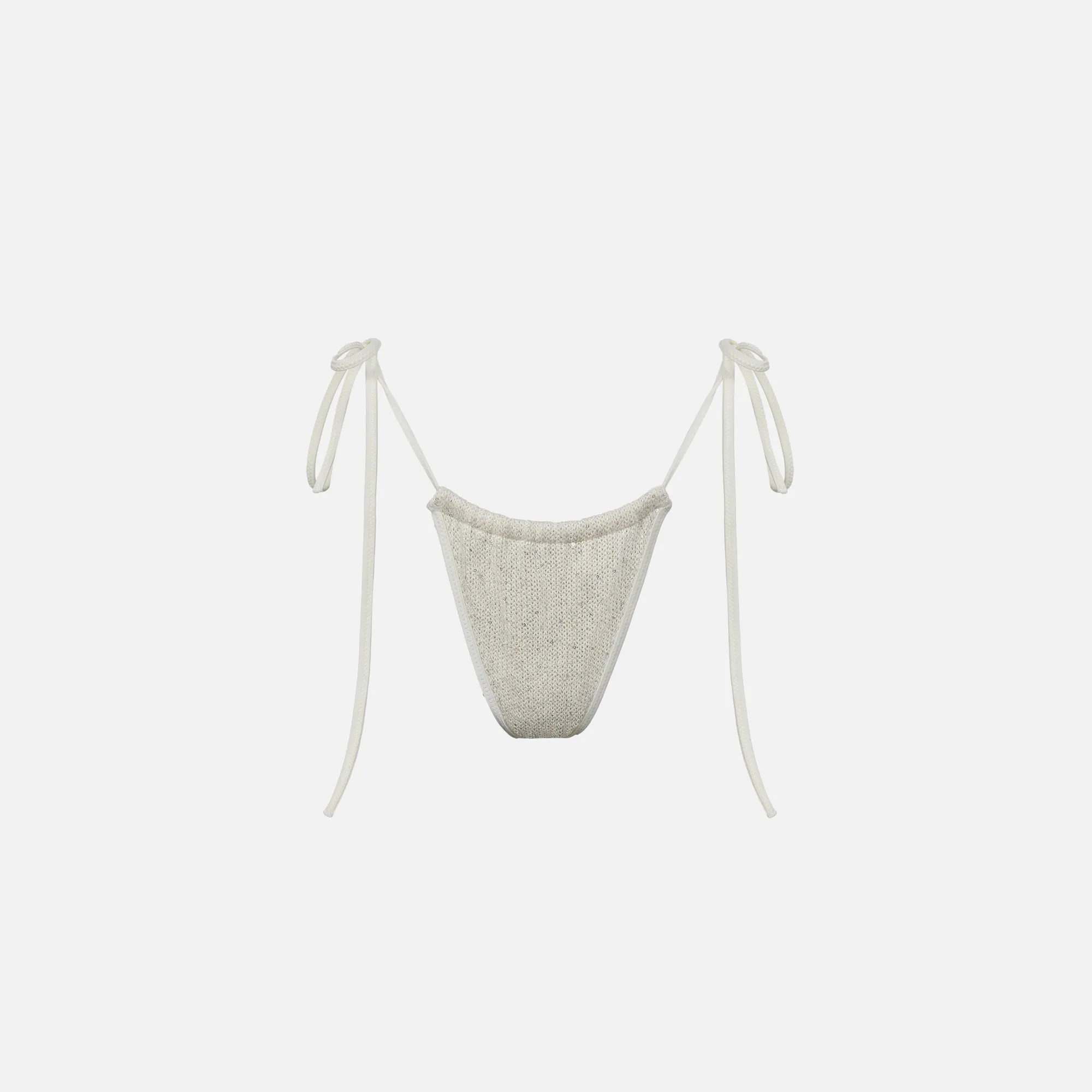 Quick Recovery Fabric Built In Shelf Bra Asta Resort Lio Bikini Bottom - Ivory Sequin