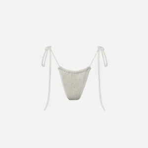 Durable Strap Anchors Asta Resort Lio Bikini Bottom - Ivory Sequin