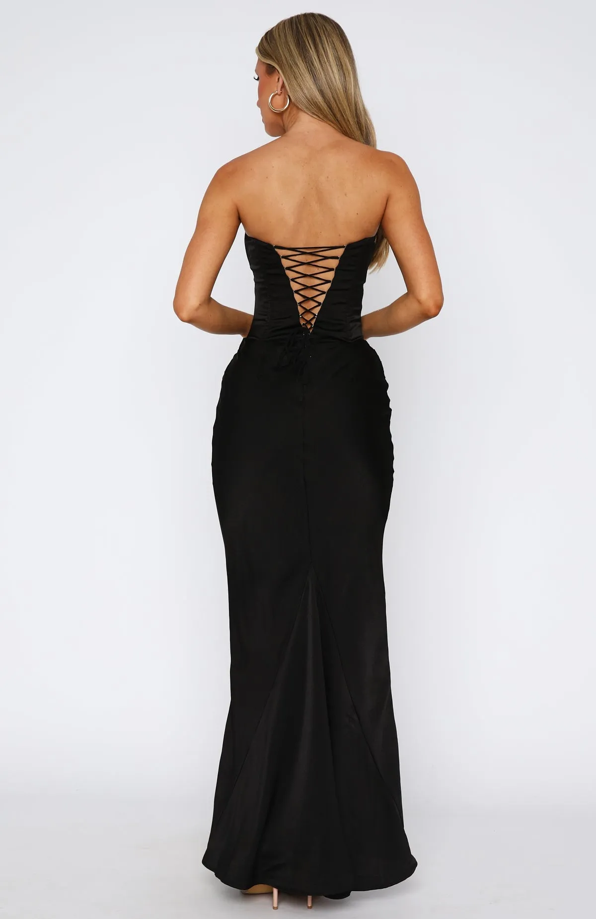 Love This Feeling Maxi Dress Black StretchWaistband WrinkleFreeFabric