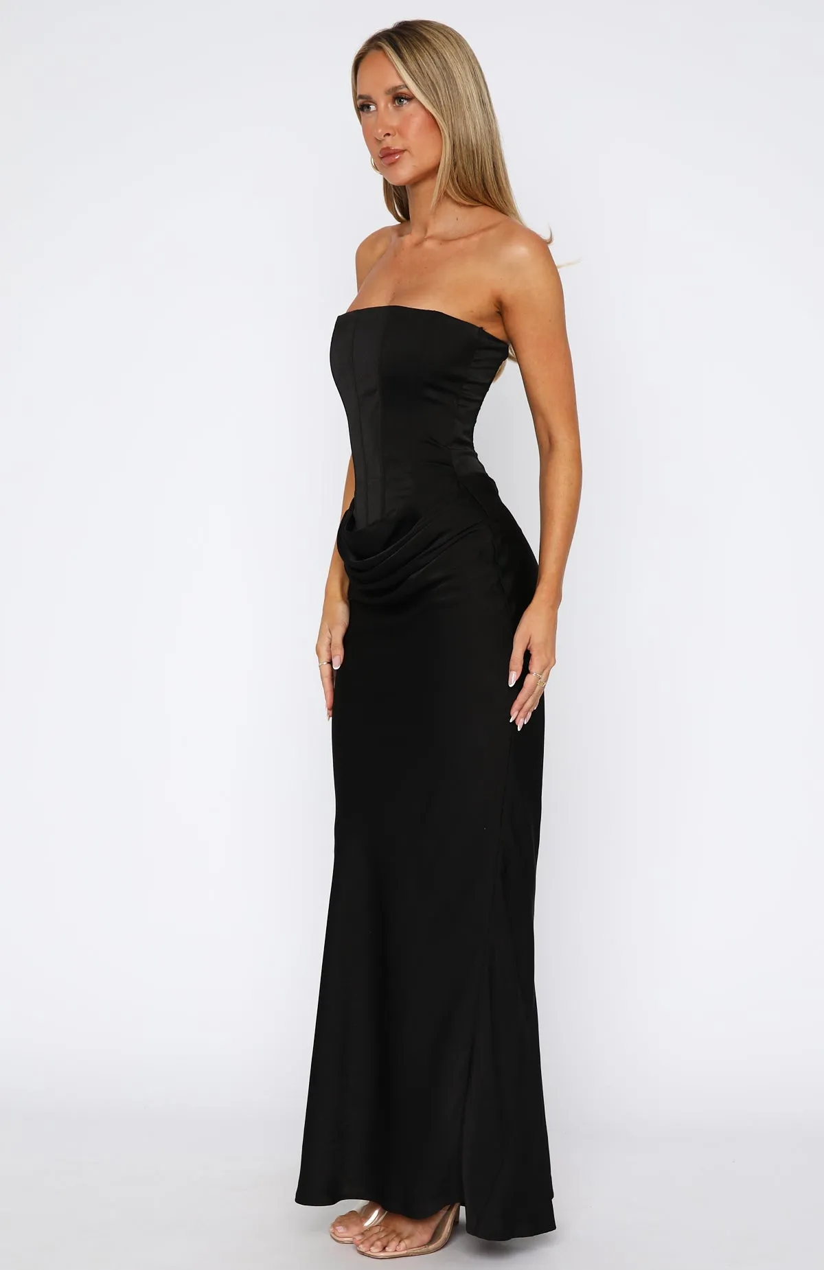 Love This Feeling Maxi Dress Black HighVisibility Trim