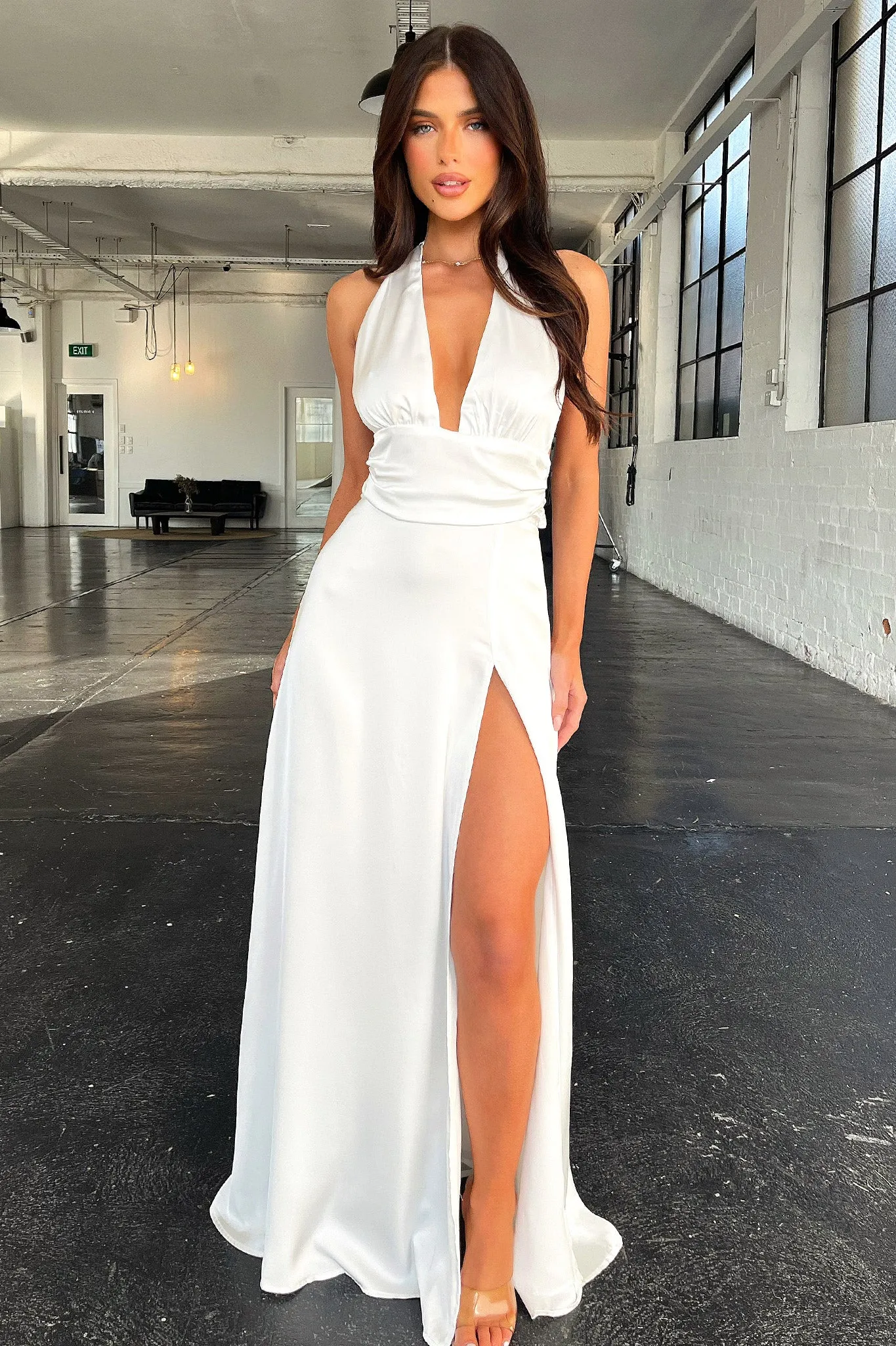 Neriah Maxi Dress - White Field Walk