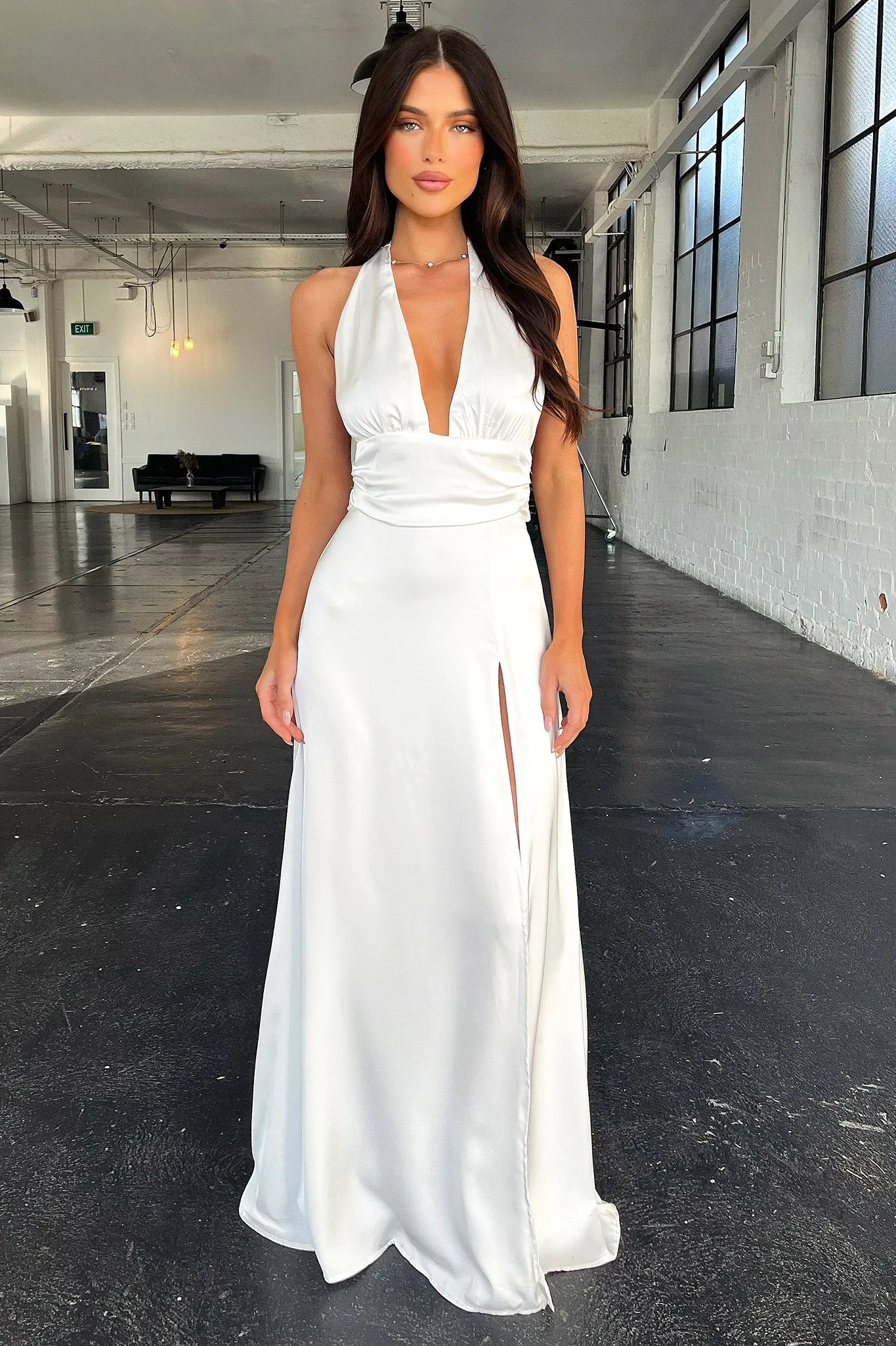 The simple yet stylish design of this maxi dress makes it an ideal choice for any occasion Petal Path Neriah Maxi Dress - White