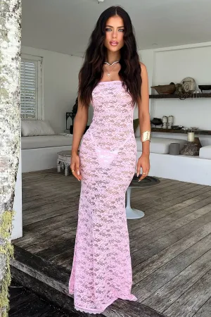 Soft Move Nickel Glow Veradi Maxi Dress - Baby Pink
