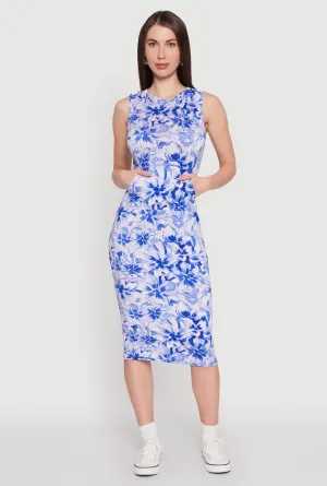 Stylish dress for garden party Seasonal Wear Floral Print Hooded Tank Dress