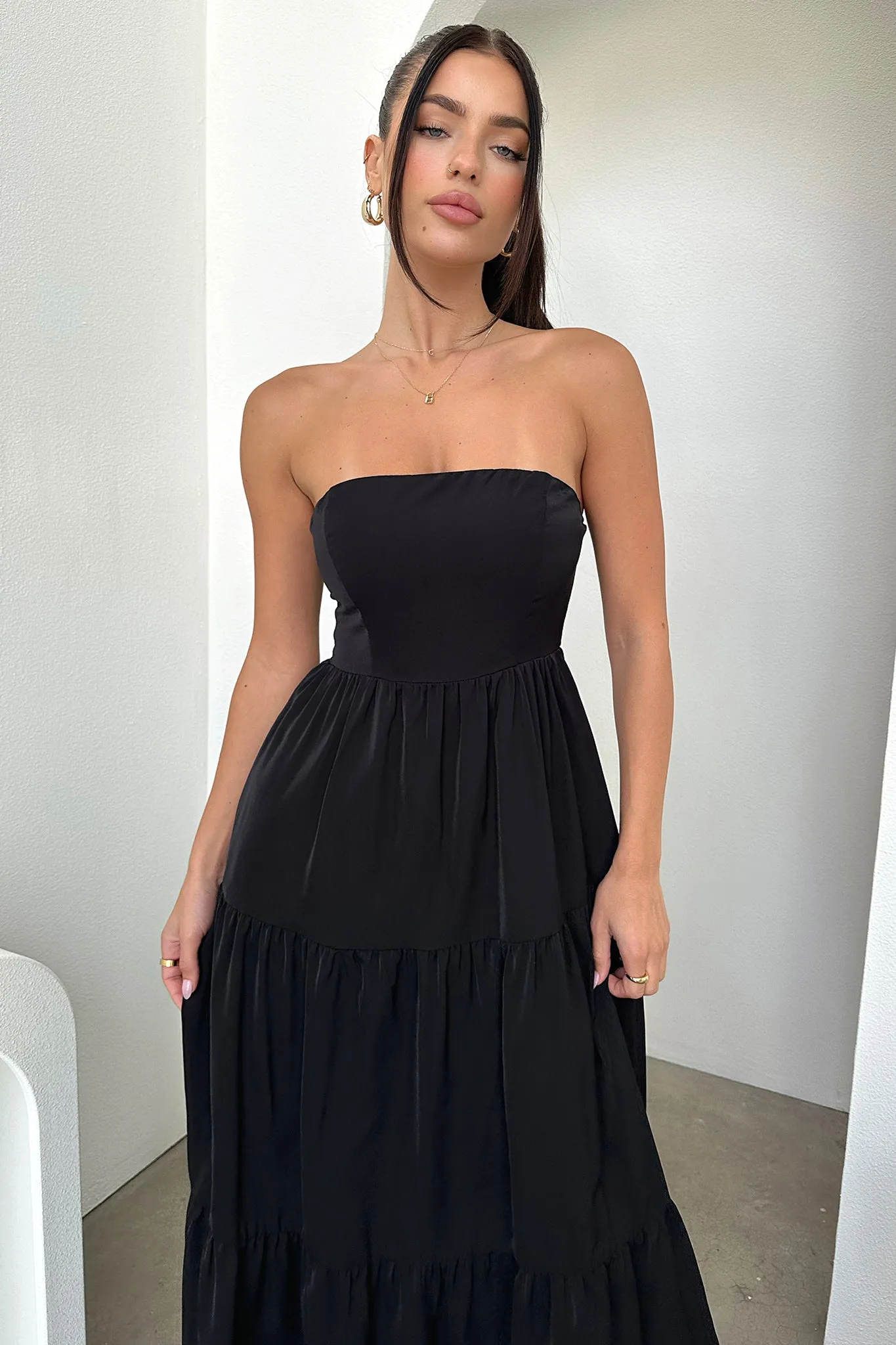 Hailey Maxi Dress - Black Whether dressing for work or a weekend gathering this dress is always an appropriate choice