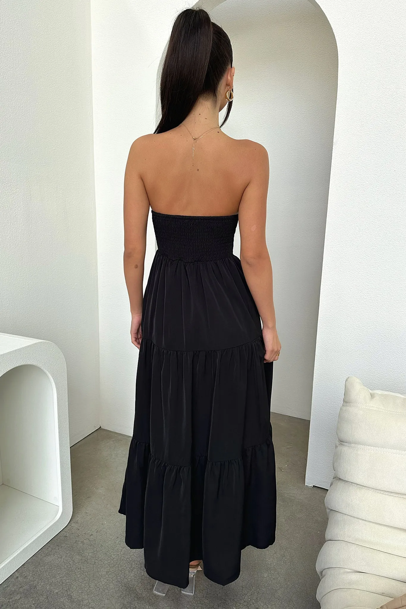 Tile Court Hailey Maxi Dress - Black