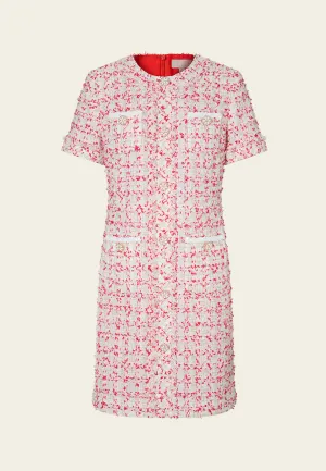 SnagFree Fabric Mixed Lurex Tweed Pocketed Slim-fit Dress