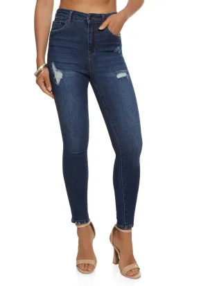 WAX Basic Distressed High Waist Skinny Jeans Closet Must