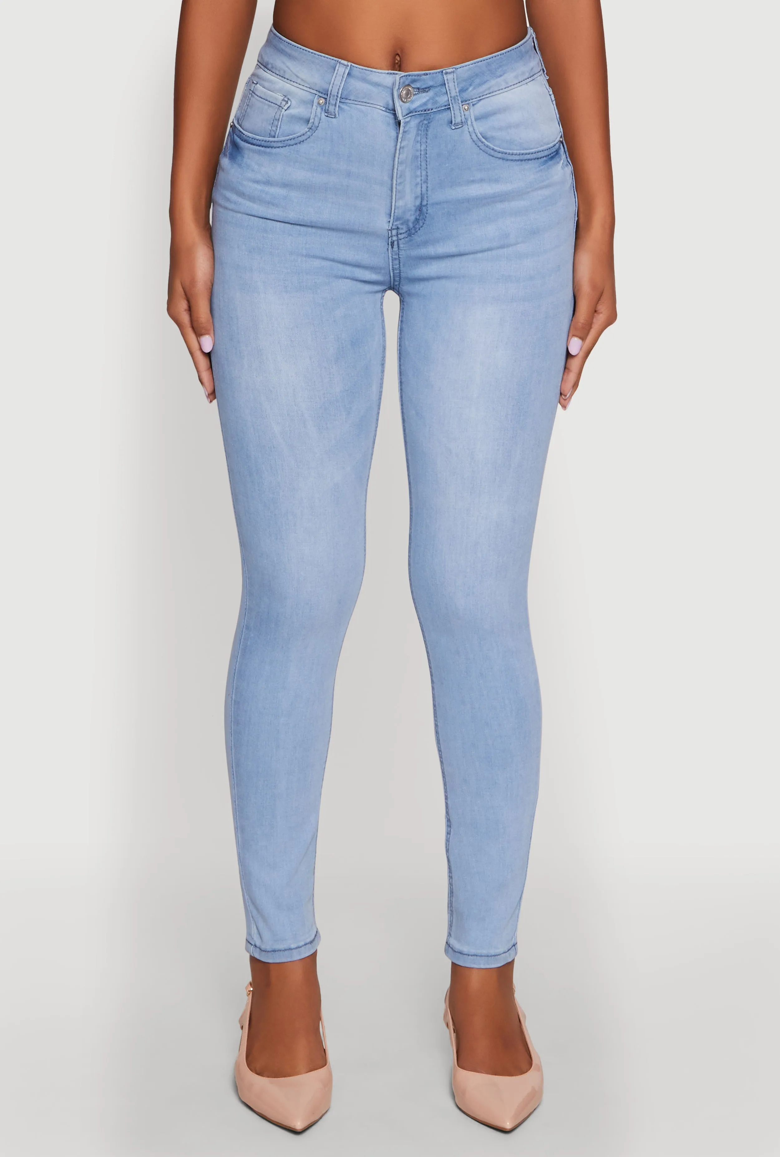 WAX Stretch High Waisted Skinny Ankle Jeans Foundation Piece