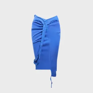 Ottolinger Knee Length Rib Skirt - Blue Simple looks